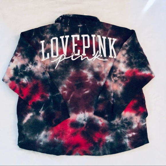 NEW!!  VS PINK tie dye varsity half zip! - Picture 9 of 14